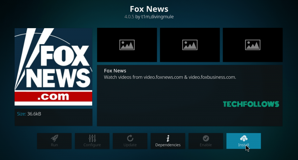 Install Fox News on Kodi