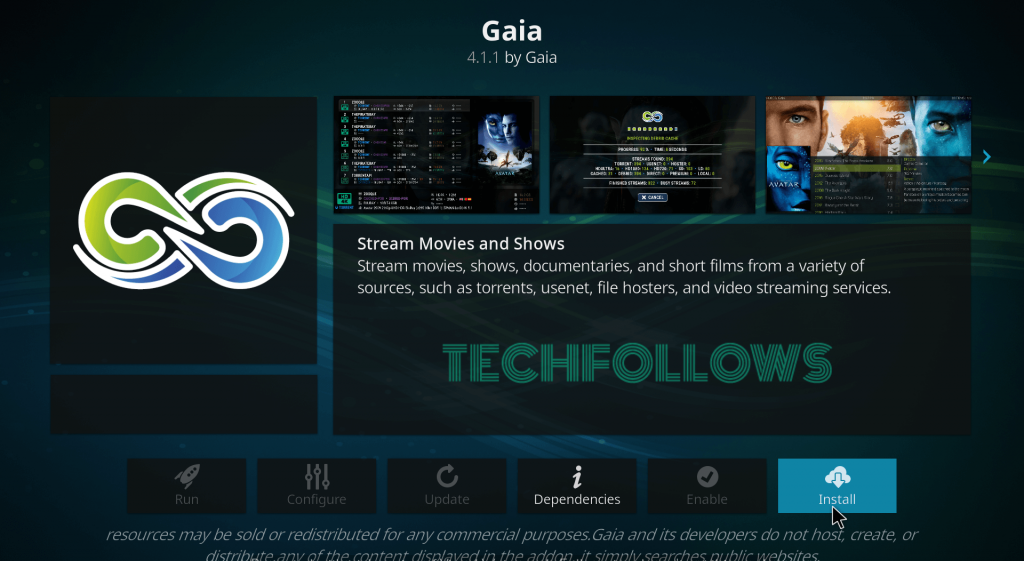 Gaia Kodi Addon