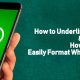 How to Underline in Whatsapp