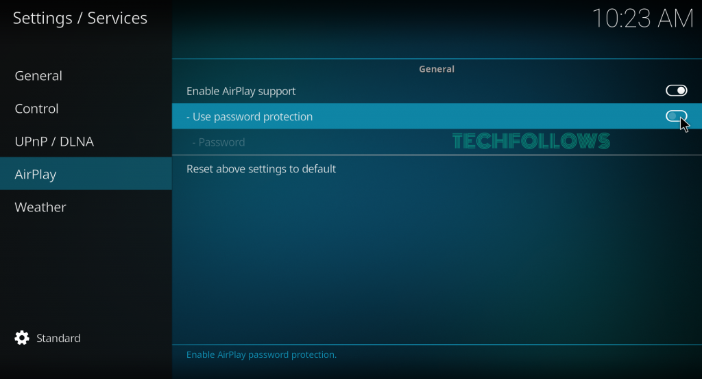 Enable Kodi AirPlay