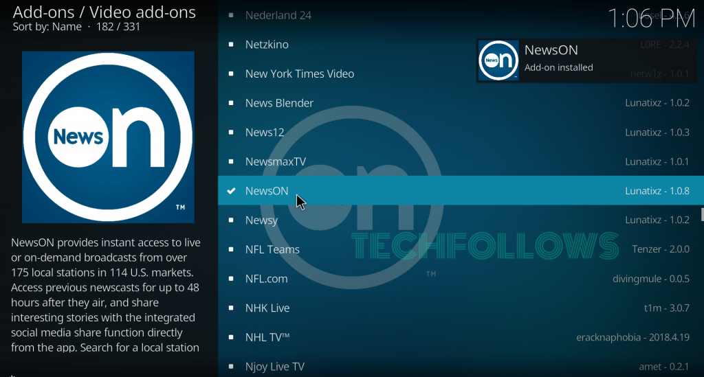 NewsON Kodi Addon