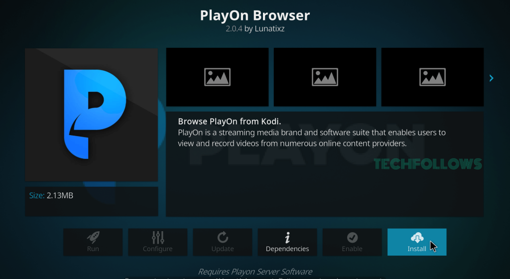 PlayOn Kodi Addon