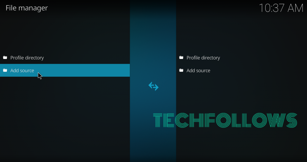 on the next screen, double-click Add Source