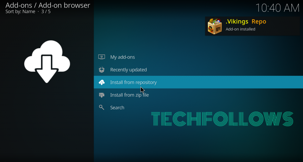 Select Install from Repository