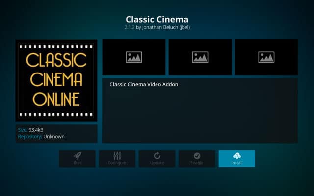 Classic Cinema Kodi Addon