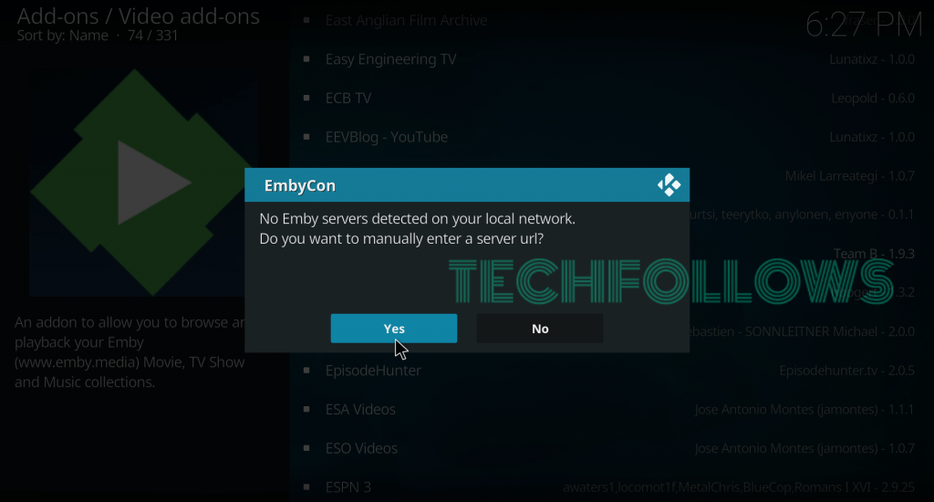 Emby for Kodi   How to install Emby Kodi Addon - 22