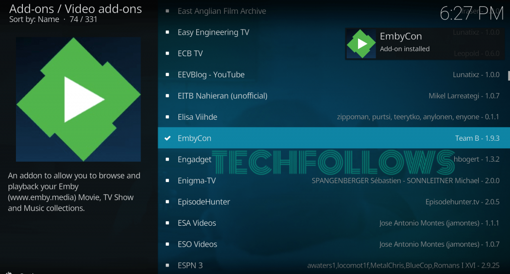 Emby for Kodi   How to install Emby Kodi Addon - 91