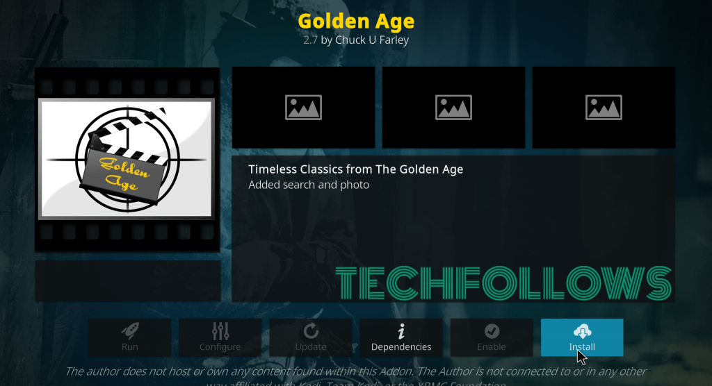 Golden Age Kodi Addon