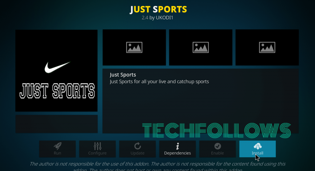 How to install Just Sports Kodi Addon  - 22