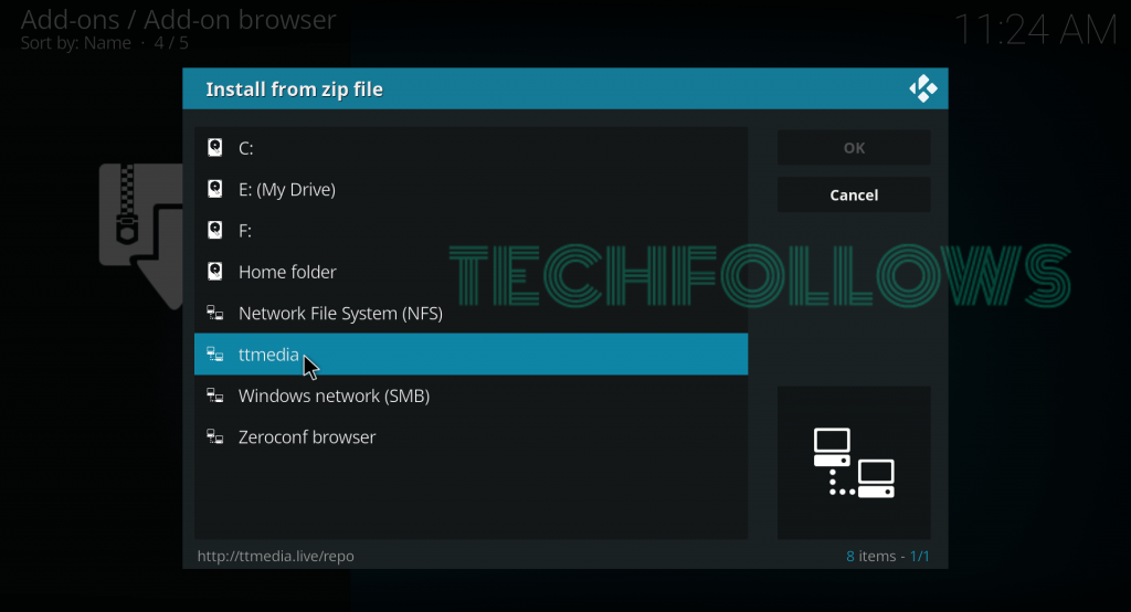 Select TTMedia Source to get LiveStreamsPro Kodi Addon