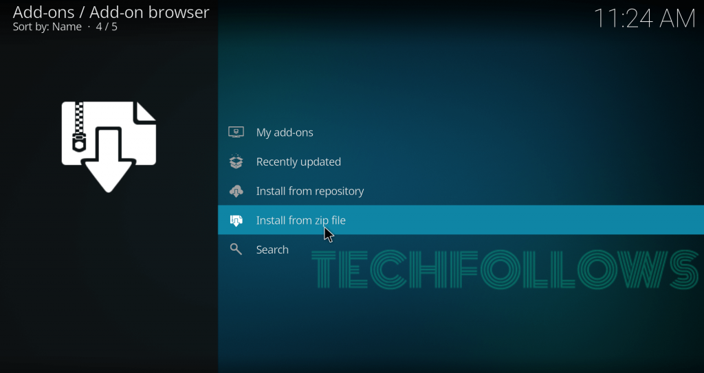 Select Install from Zip File to get LiveStreamsPro Kodi Addon