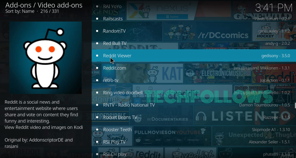 Reddit Kodi Addon