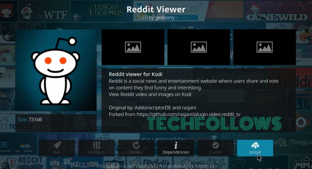 Reddit Kodi Addon