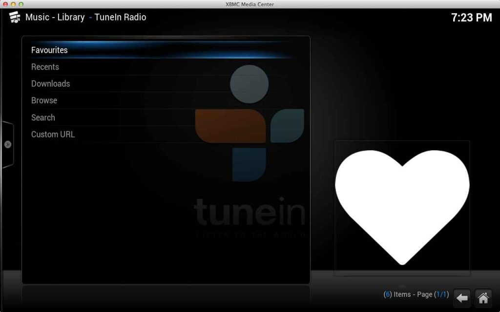 TuneIn Radio Kodi Addon