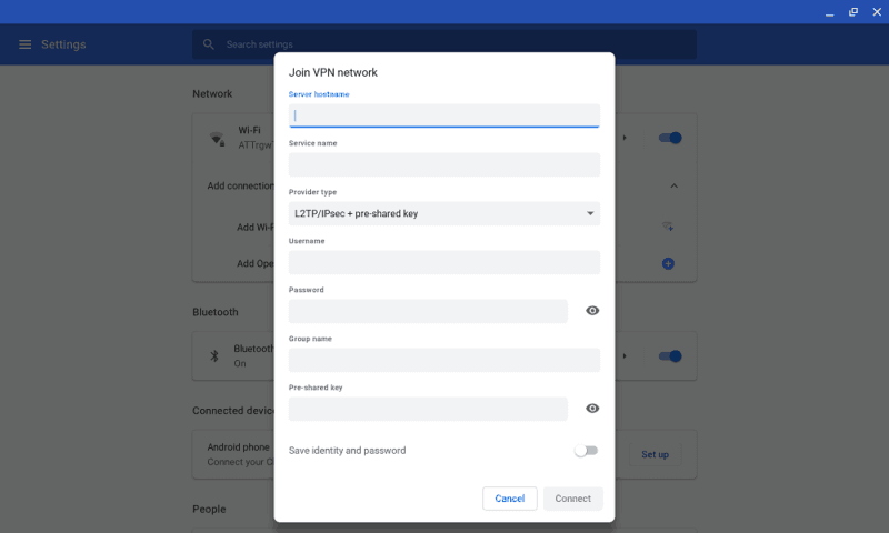 VPN on Chromebook