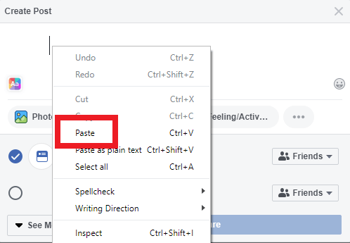 How to Copy and Paste on Facebook 