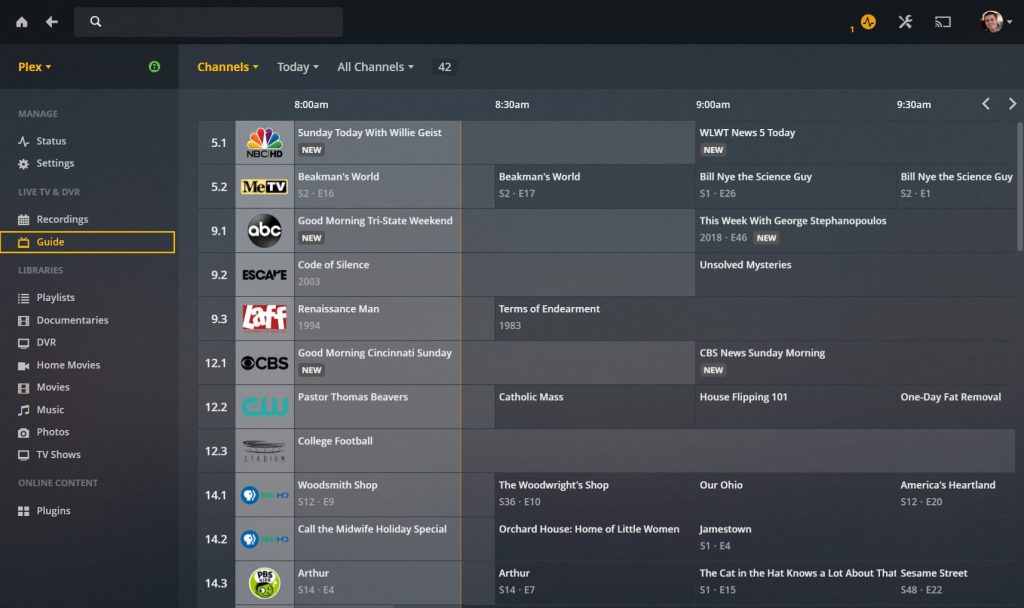 Plex live TV