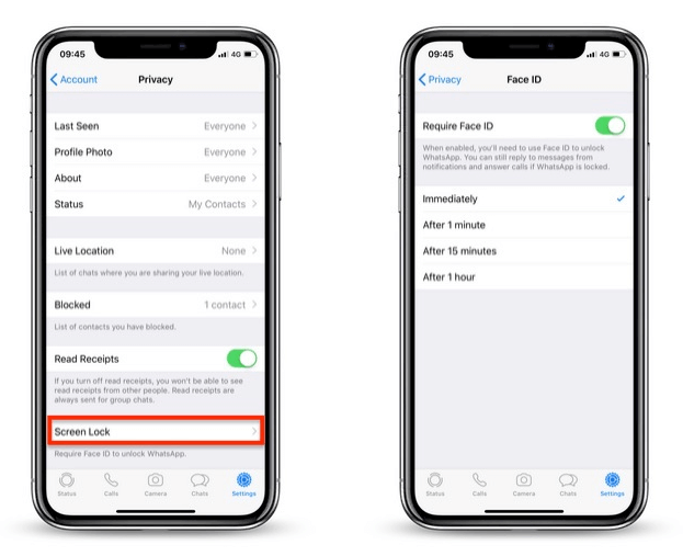 How to Lock Whatsapp in iPhone  iPad Using Face ID or Touch ID - 37