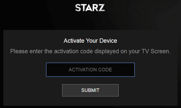 Enter the activation code and click submit
