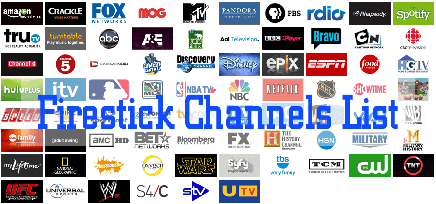 firestick channels list