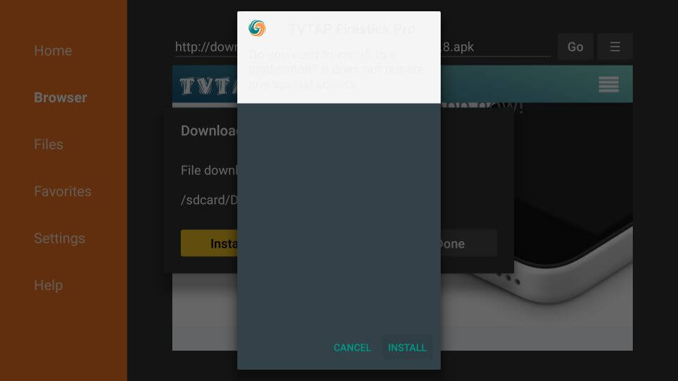 Click INSTALL