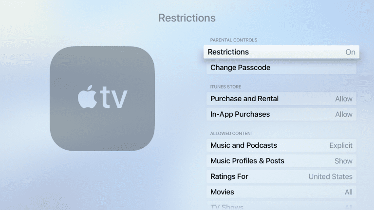 How to Set Parental Controls on Apple TV?