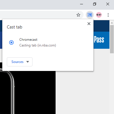 NBA on Chromecast 