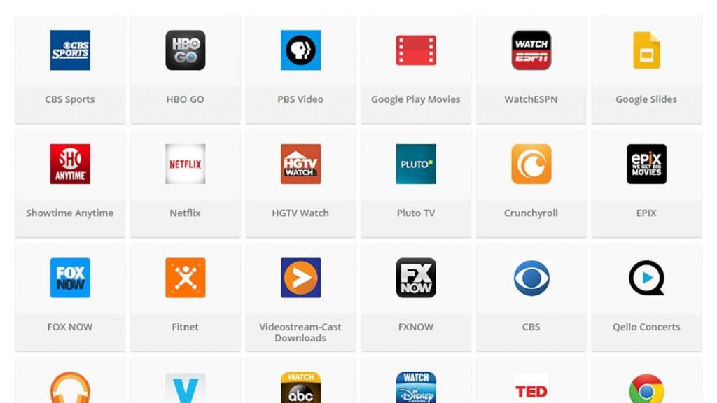 Chromecast Compatible Apps