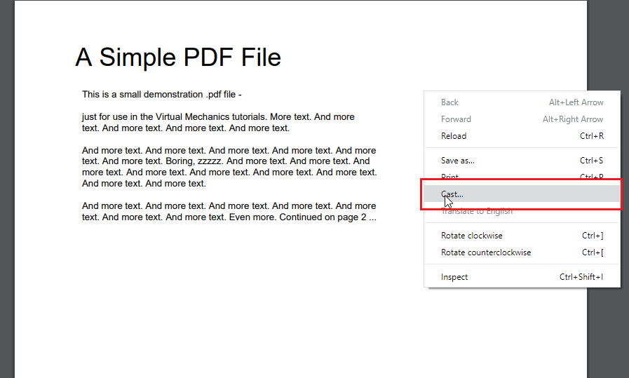 Chromecast PDF Files