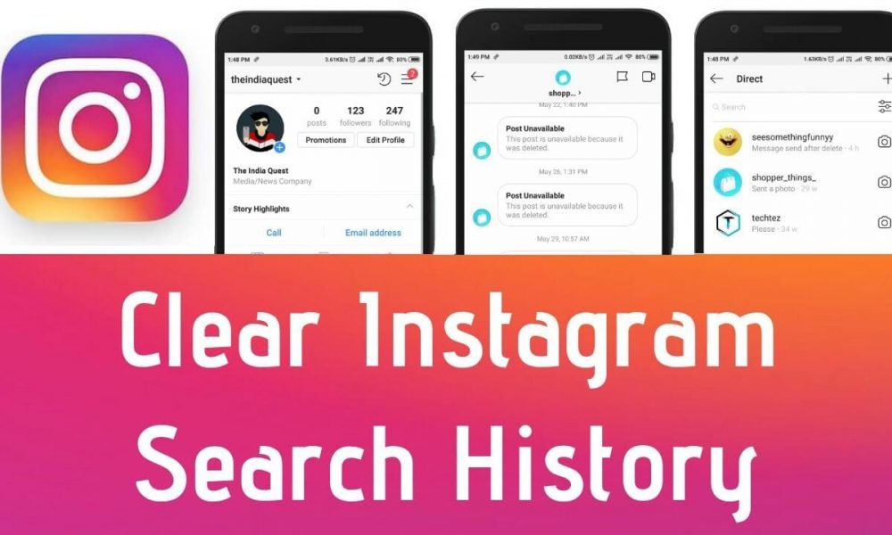 Clear Search History on Instagram