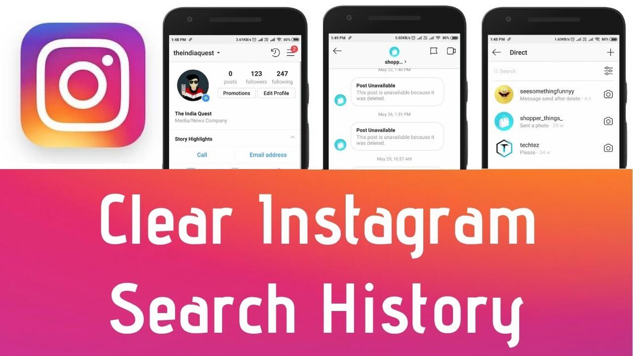 Clear Search History on Instagram