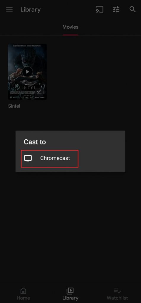 Chromecast Google Play Movies & TV 