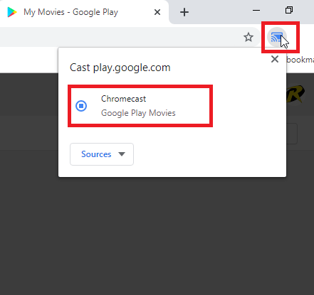 Cast Google Play Movies & TV app