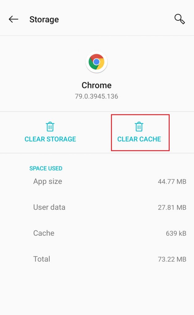 Clear Google Chrome Cache on Android