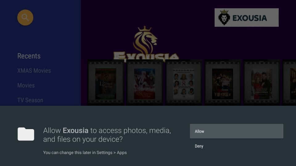 Exousia Apk on Firestick