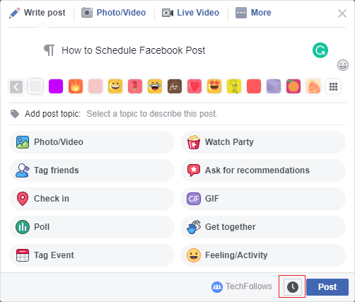 Schedule Posts on Facebook Group
