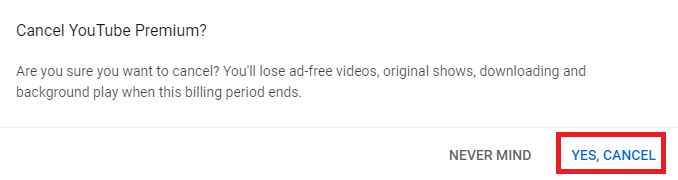 Cancel YouTube Subscription on PC