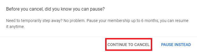 Cancel YouTube Subscription on PC