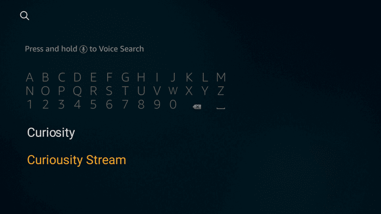 CuriosityStream on Firestick