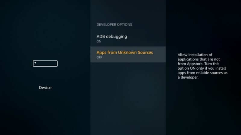 Enable Apps from Unknown Sources