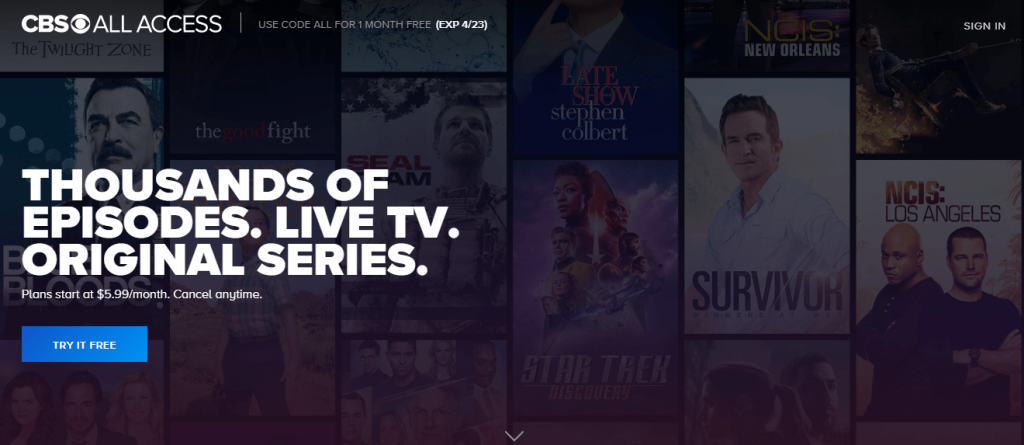 CBS All Access Chromecast using Browser