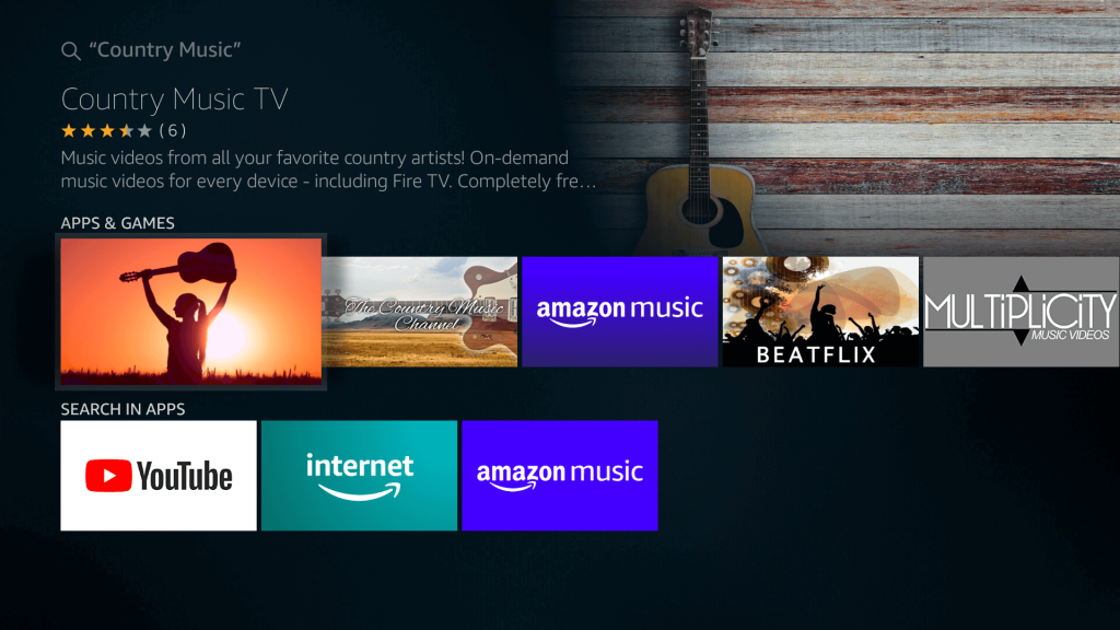 Install Country Music TV on Firestick