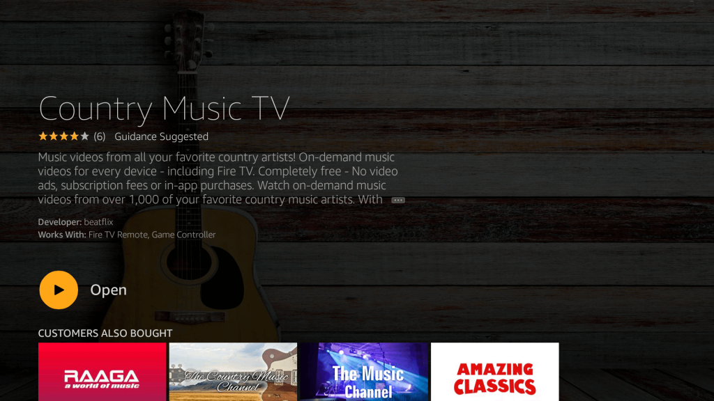 Open Country Music TV on Fire TV