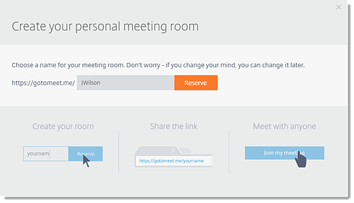 Create a Meet on GoToMeeting