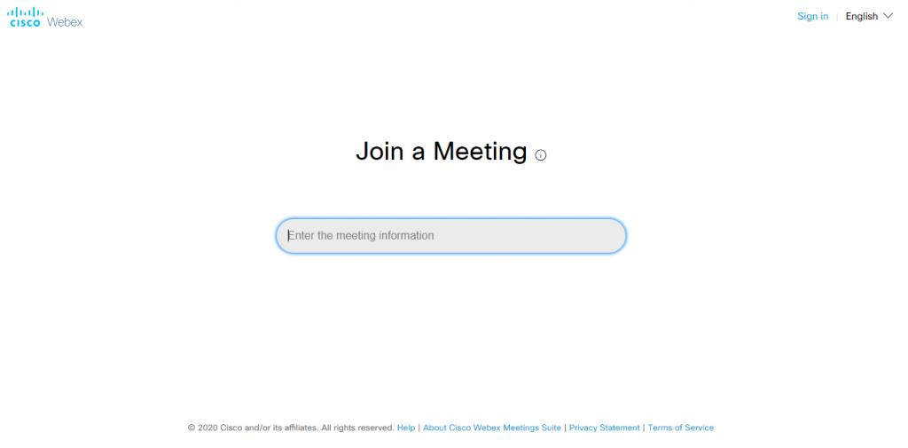 Join a meeting on cisco webex
