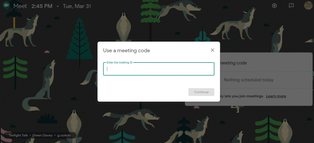 Provide the Meeting ID