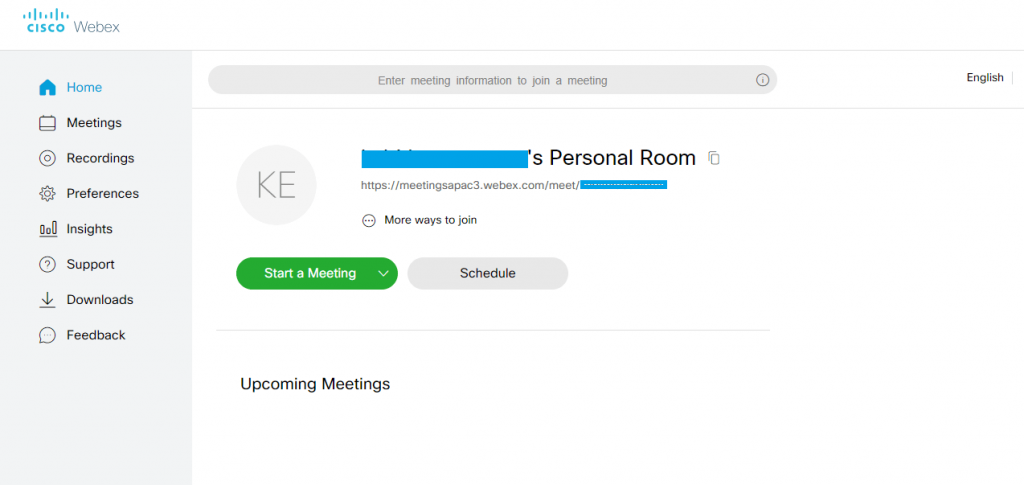 start a meeting on cisco webex