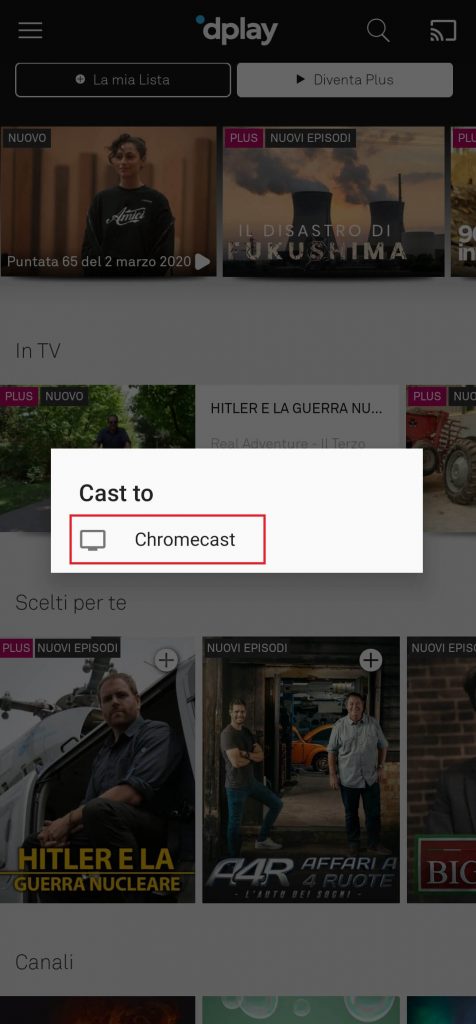 Watch dplay on Chromecast