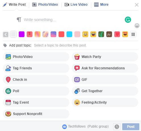 Create Poll on Facebook Group