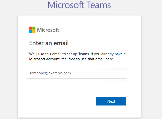 Enter Microsoft Account